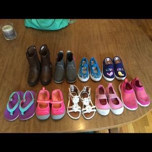 Toddler girl size 7 shoe lot $45